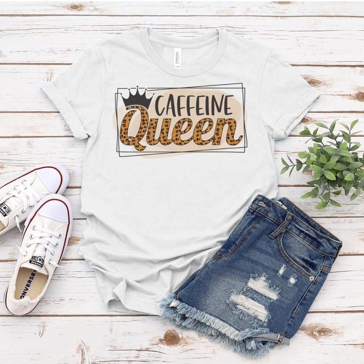 Caffeine Queen Graphic Shirt Design Women T-shirt Funny Gifts