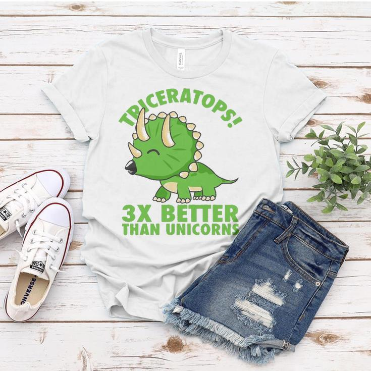 Cool Triceratops 3X Better Than Unicorns Funny Dinosaur Gift Women T-shirt Unique Gifts
