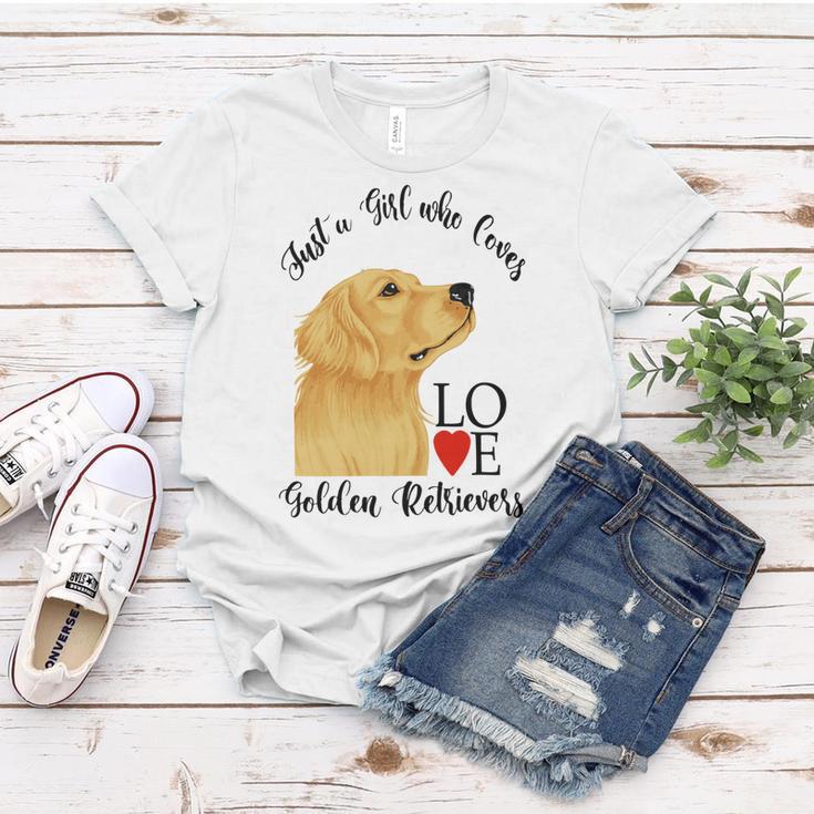 Copy Of Justagirlwholovesgoldenretrievers Women T-shirt Funny Gifts