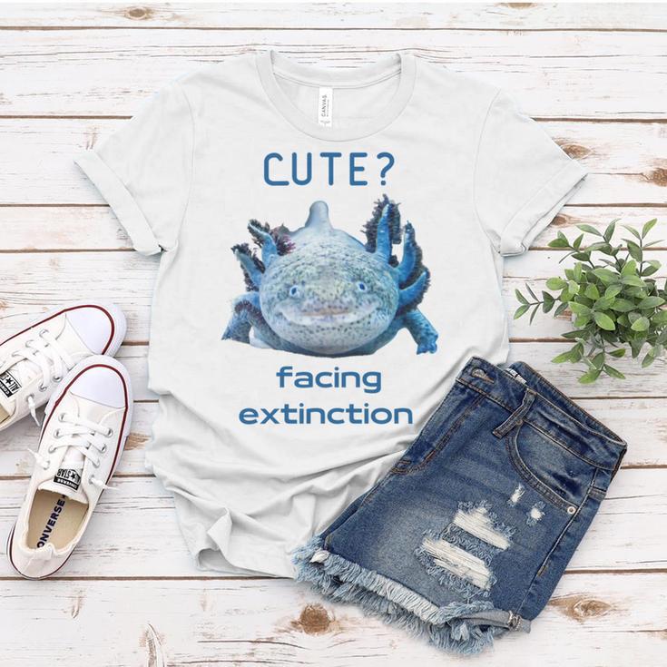 Cute Axolotl Facing Extinction Women T-shirt Funny Gifts