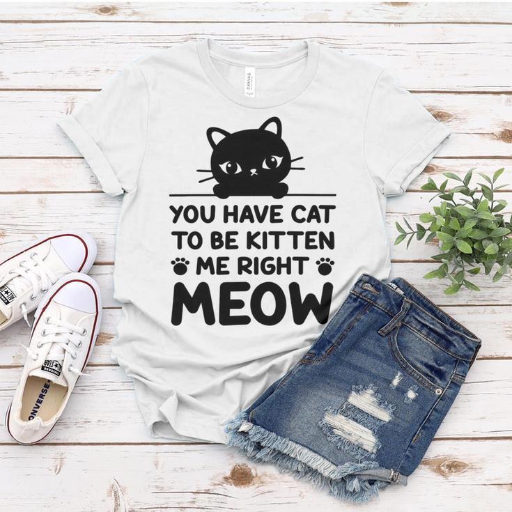 Cute Cat Lover Youve Got To Be Kitten Me Women T-shirt Funny Gifts