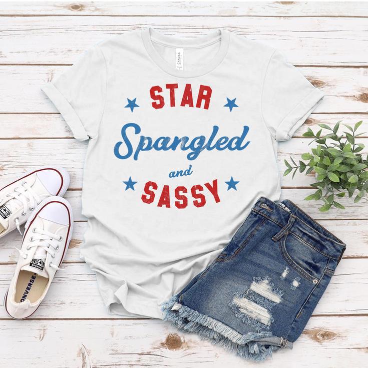 Fourth Of July Star Spangled Sassy Cute 741 Shirt Women T-shirt Funny Gifts