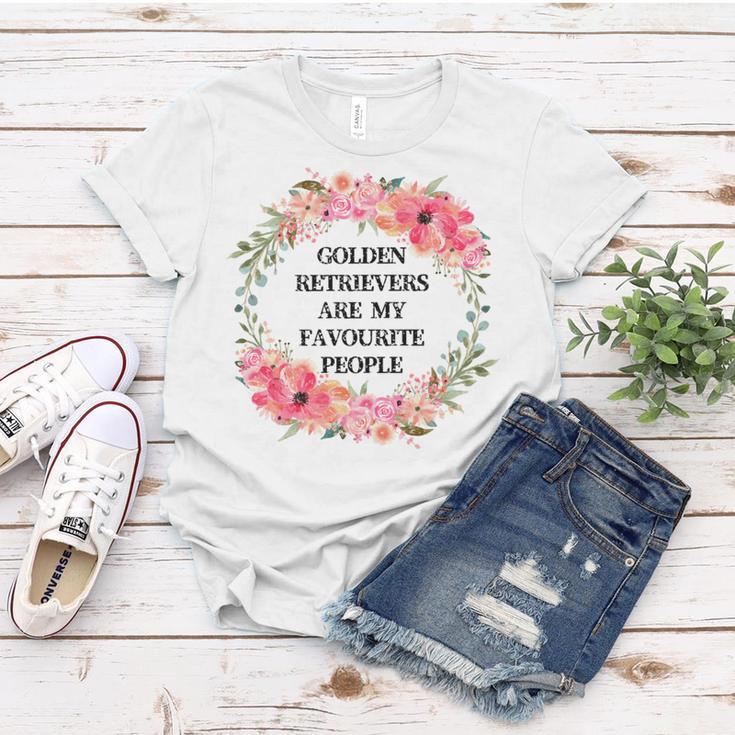 Golden Retrievers Are My Favourite People Women T-shirt Funny Gifts