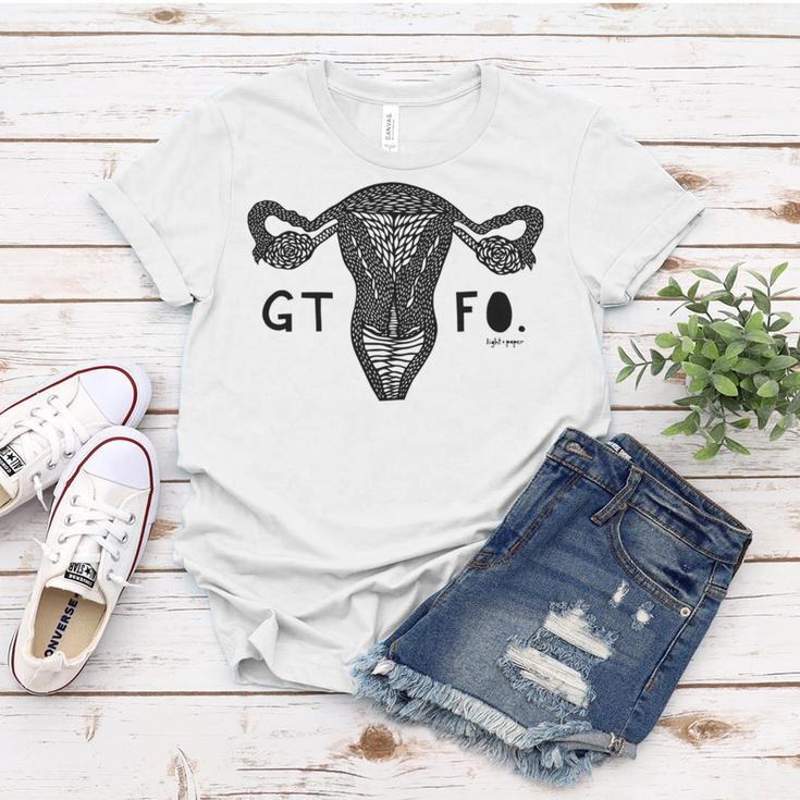 Gtfo Uterus Black Print Perfect Gift Women T-shirt Funny Gifts