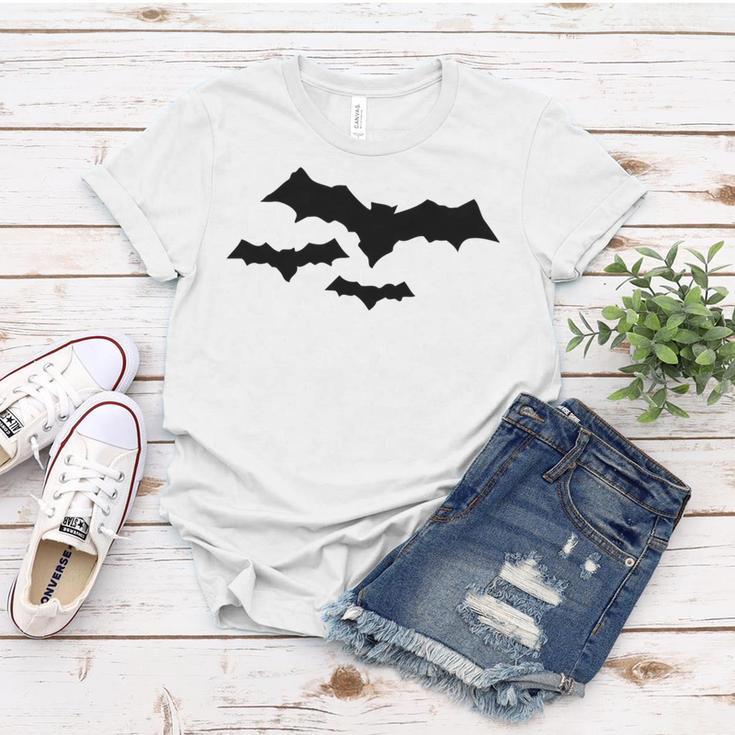 Halloween Scary Vampire Bats Pattern Women T-shirt Funny Gifts