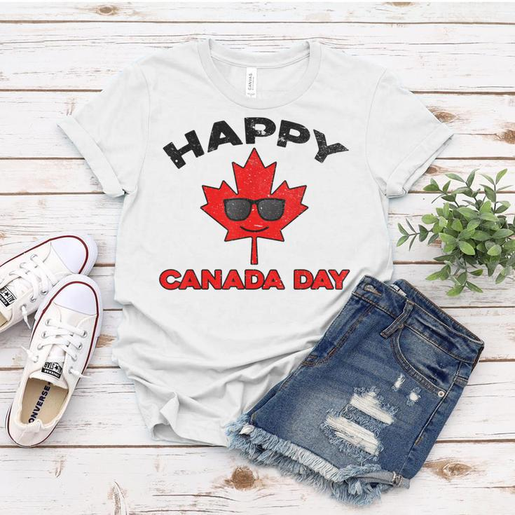 Happy Canada Day Funny Maple Leaf Canada Day Kids Toddler Women T-shirt Funny Gifts