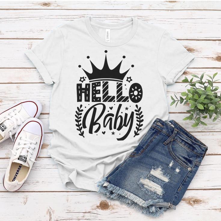 Hello Baby Graphic Design For New Coming Babys Women T-shirt Funny Gifts