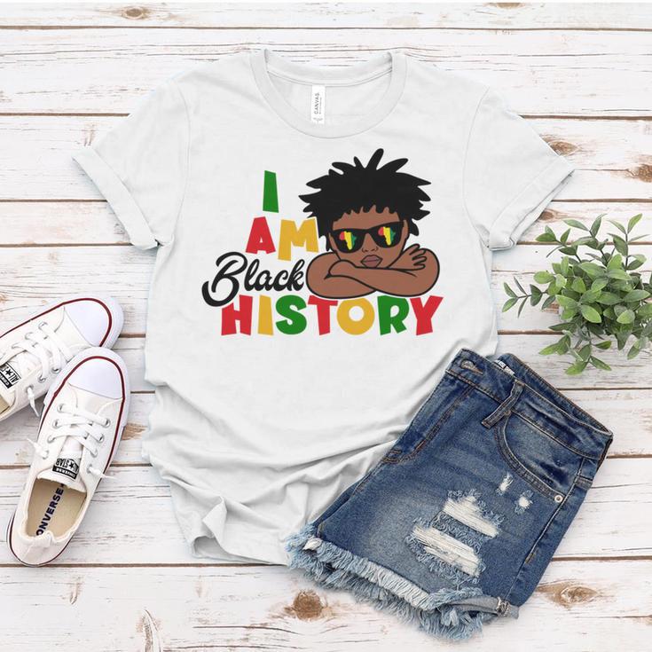 I Am Black History For Kids Boys Black History Month Women T-shirt Funny Gifts