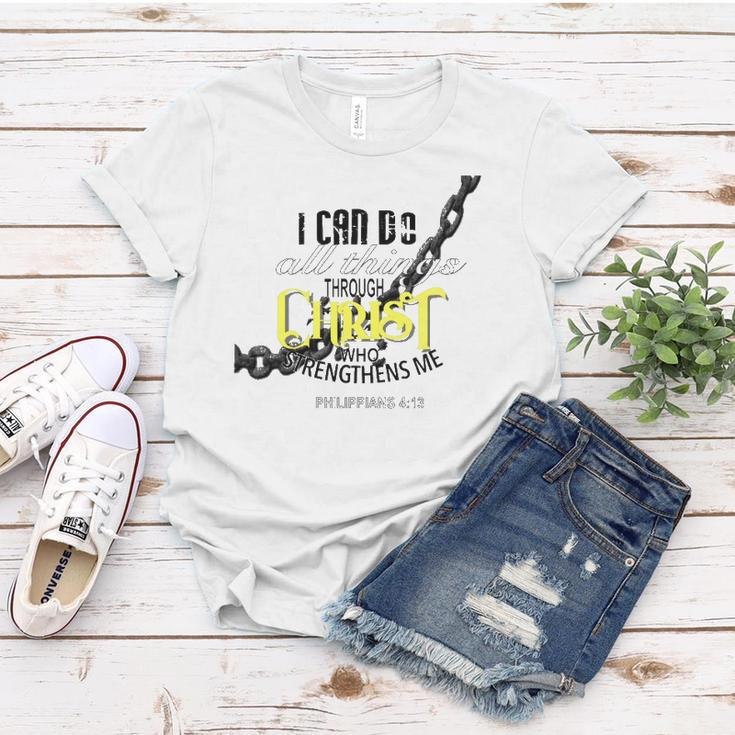 I Can Do All Things Through Christ Philippians 413 Bible Women T-shirt Unique Gifts