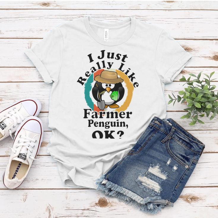 I Really Like Farmer Penguin Ok Women T-shirt Funny Gifts