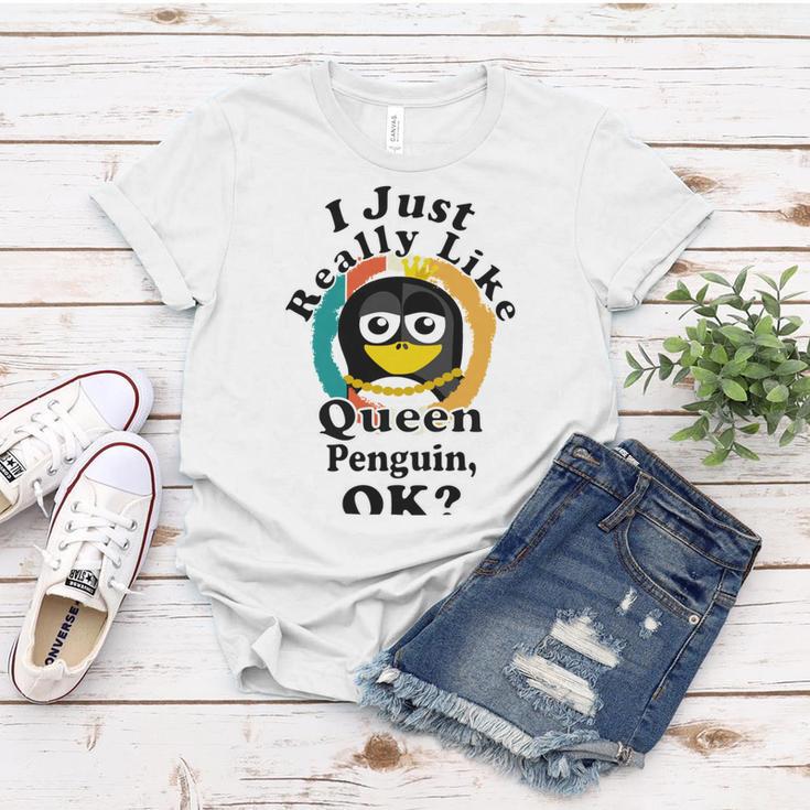 I Really Like Queen Penguin Ok Women T-shirt Funny Gifts