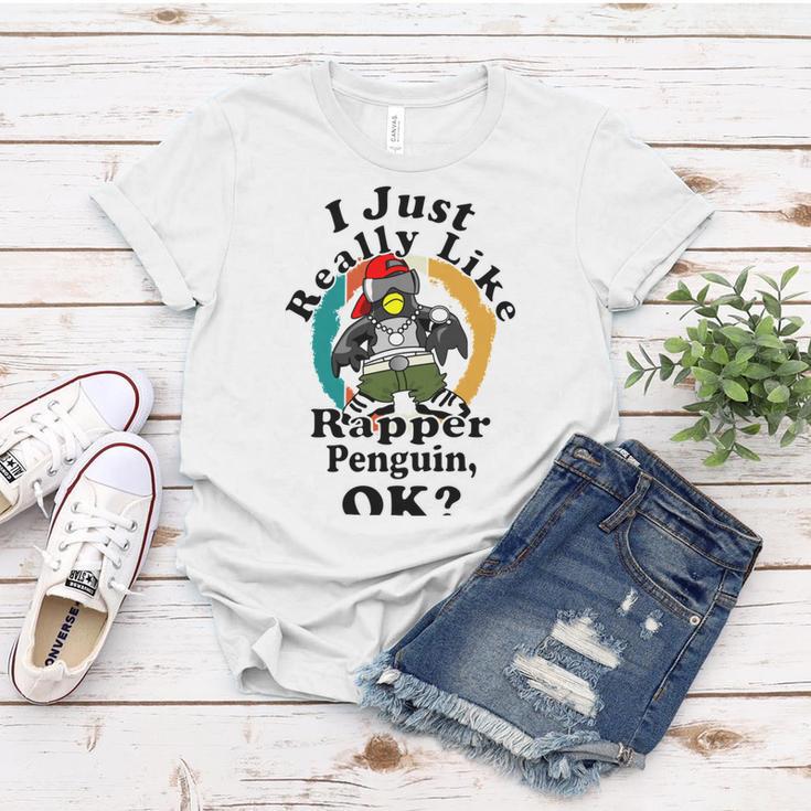 I Really Like Rapper Penguin Ok Women T-shirt Funny Gifts