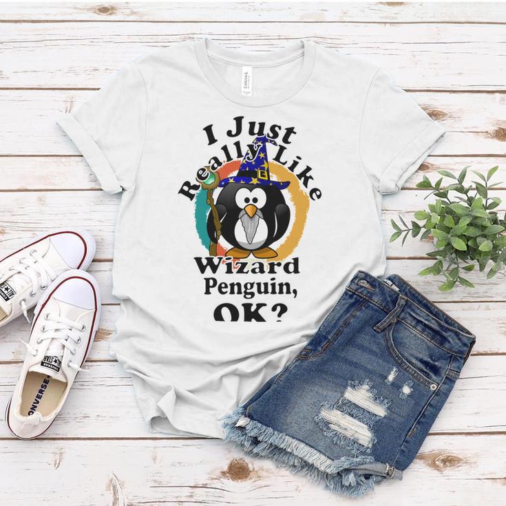 I Really Like Wizard Penguin Ok Women T-shirt Funny Gifts