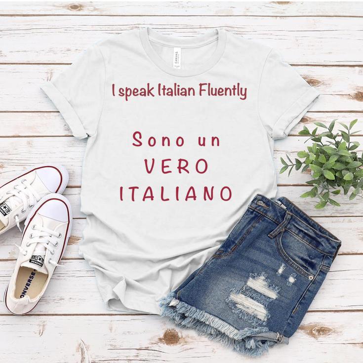 I Speak Italian Fluentlylanguage Italian Women T-shirt Funny Gifts