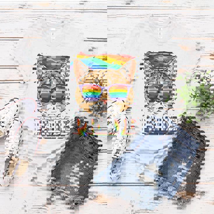 Lgbt Cat Gay Pride Lgbtq Rainbow Flag Sunglasses Women T-shirt Unique Gifts