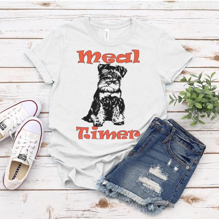 Miniature Schnauzer At Home Meal Timer Multi Tasking Dog Women T-shirt Funny Gifts