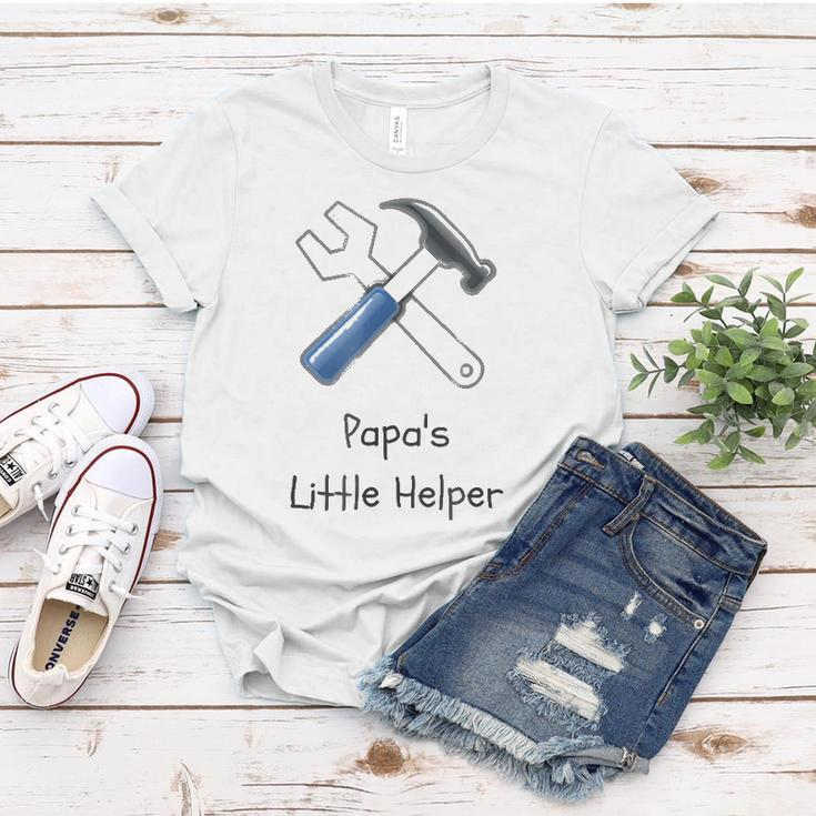 Papas Little Helper Handy Tools Kids Women T-shirt Unique Gifts