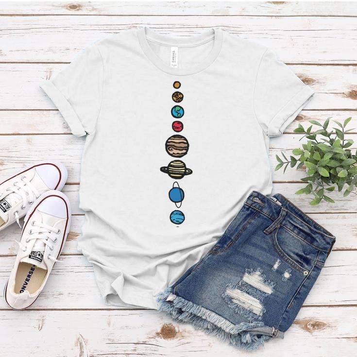 Planets Colour Women T-shirt Funny Gifts