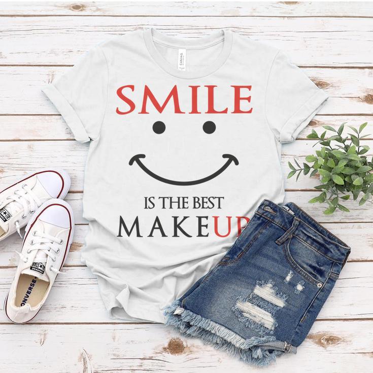 Smile Is The Best Makeup Women T-shirt Funny Gifts