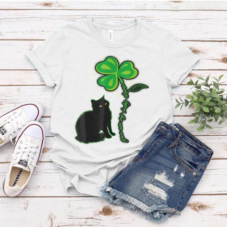 St Patricks Day Black Cat My Lucky Charm Women T-shirt Funny Gifts