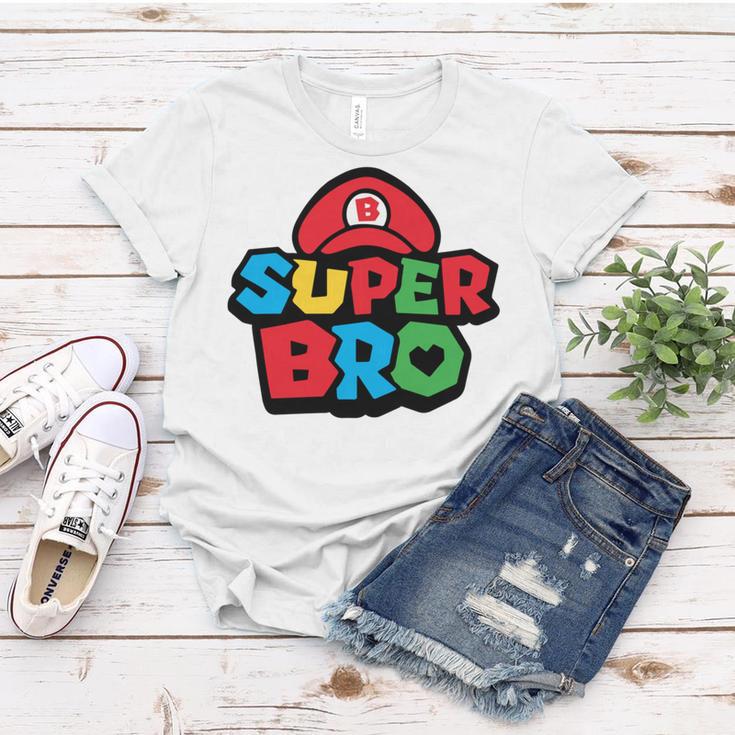 Super Bro Funny Brother Video Gaming Lover Gift Birthday Holiday By Mesa Cute Women T-shirt Funny Gifts