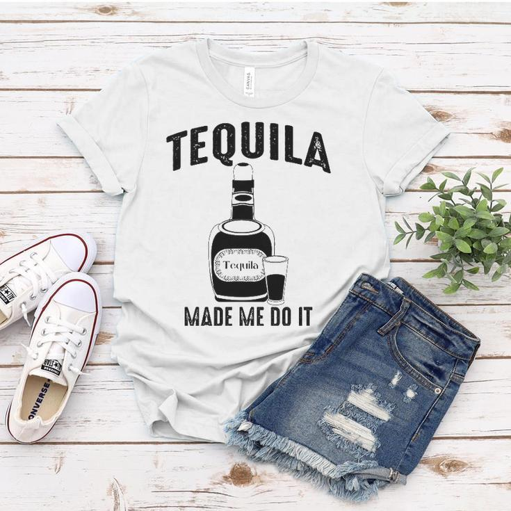 Tequila Made Me Do It Cute Funny Gift Women T-shirt Unique Gifts