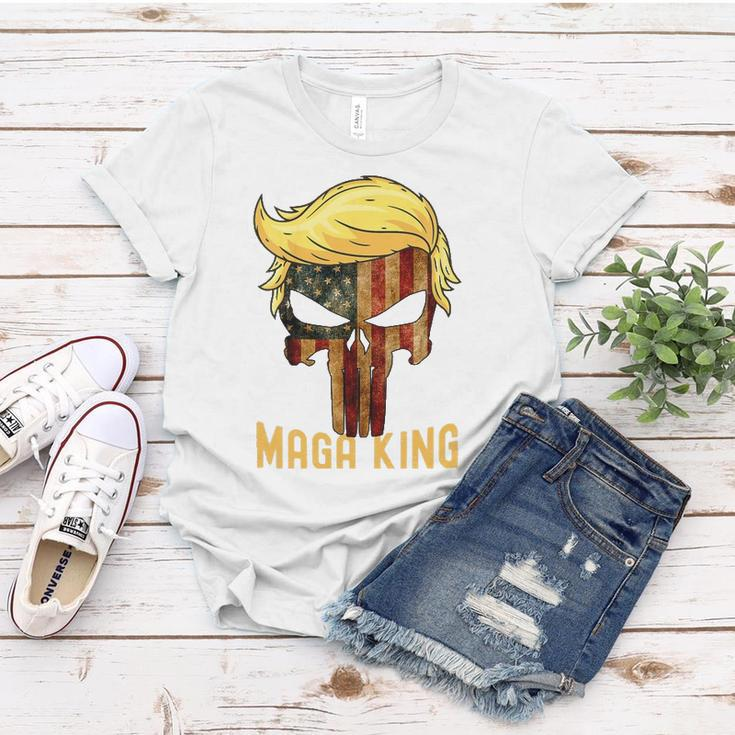 The Great Maga King Donald Trump Skull Maga King Women T-shirt Unique Gifts