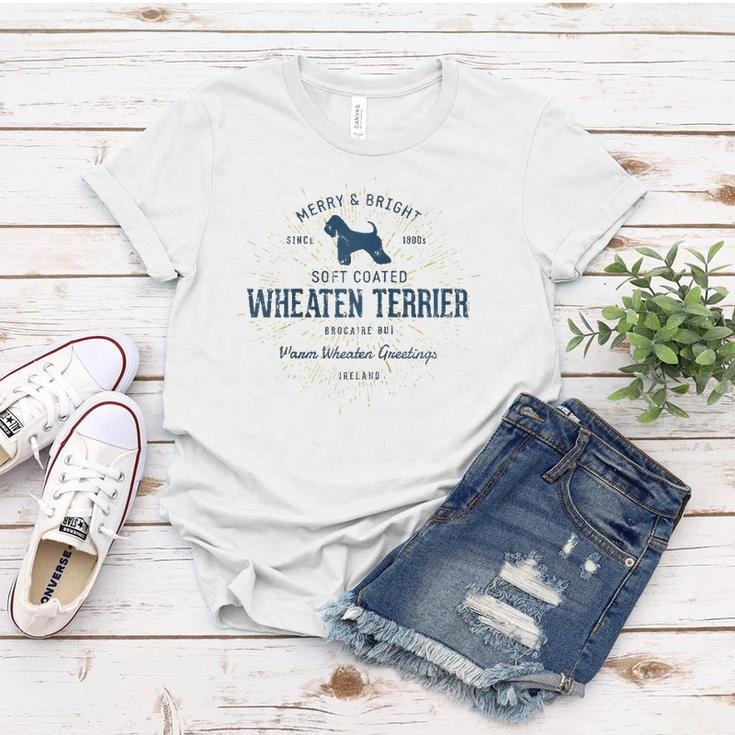 Vintage Style Retro Soft Coated Wheaten Terrier Raglan Baseball Tee Women T-shirt Unique Gifts