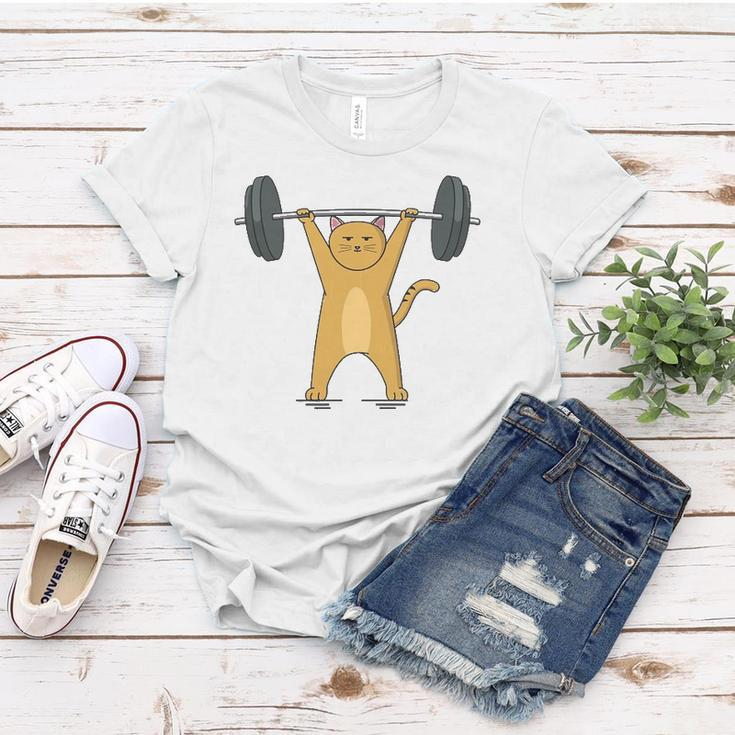 Weightlifting - Cat Barbell Fitness Lovers Gift Women T-shirt Unique Gifts
