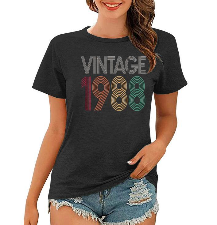 34Th Birthday Men Women Vintage 1988 Retro 34 Years Old Women T-shirt