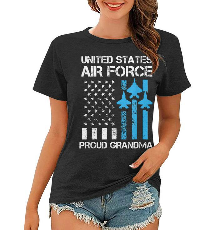 Air Force Us Veteran | Proud Air Force Grandma 4Th Of July  Women T-shirt