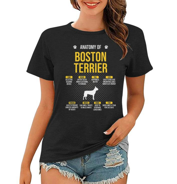 Anatomy Of Boston Terrier Dog Lover Women T-shirt