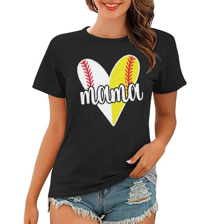 Baller Mama Proud Softball Baseball Player Ball Mom  Women T-shirt