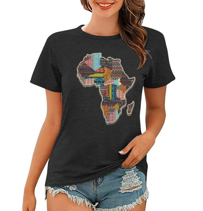 Black History African Tribal Pattern Women T-shirt