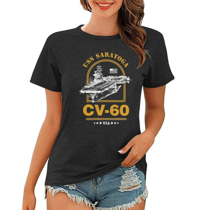 Cv-60 Uss Saratoga United States Navy  Women T-shirt