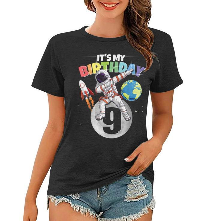 Dabbing Astronaut 9Th Birthday Boy Girl 9 Years 2013  Women T-shirt