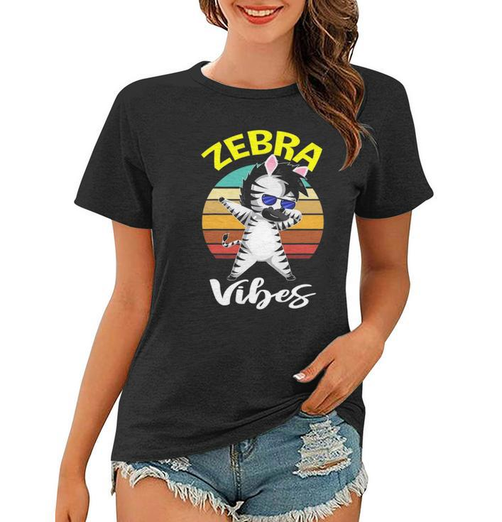 Dabbing Zebra Vibes Zoo Animal Gifts For Men Women Kids Women T-shirt