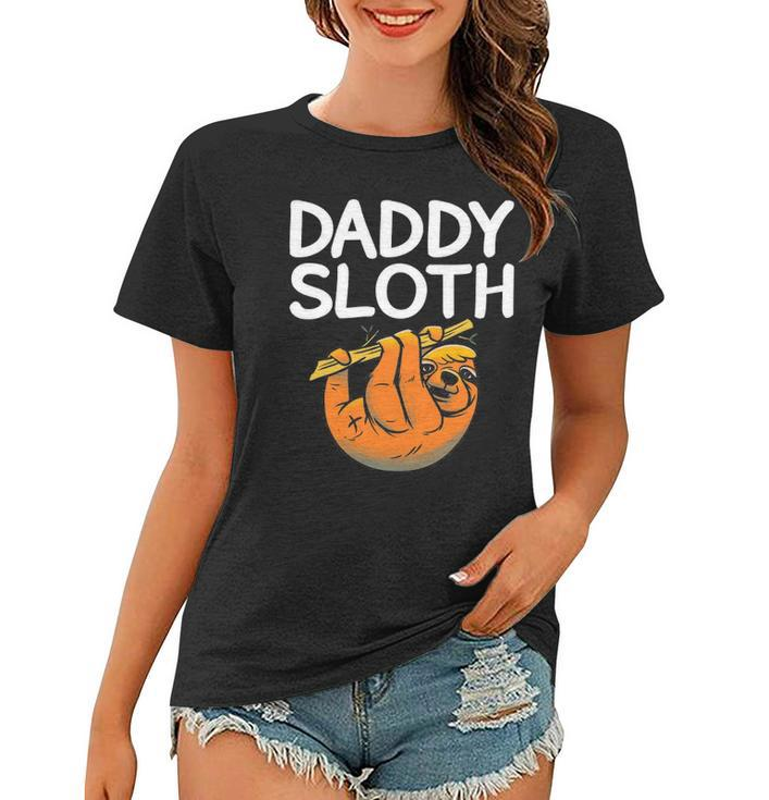 Daddy Sloth Lazy Cute Sloth Father Dad Women T-shirt
