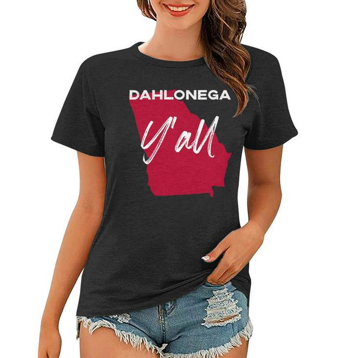 Dahlonega Georgia Yall Ga Pride State Map Cute  Women T-shirt