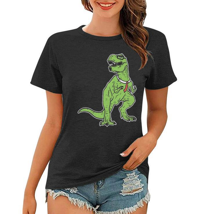 Dinosaur Tyrannosaurus Nerd Geekrex Tie Women T-shirt
