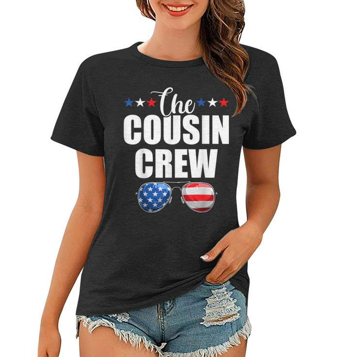 Family 4Th Of July  Matching Cousin Crew American Flag  Women T-shirt