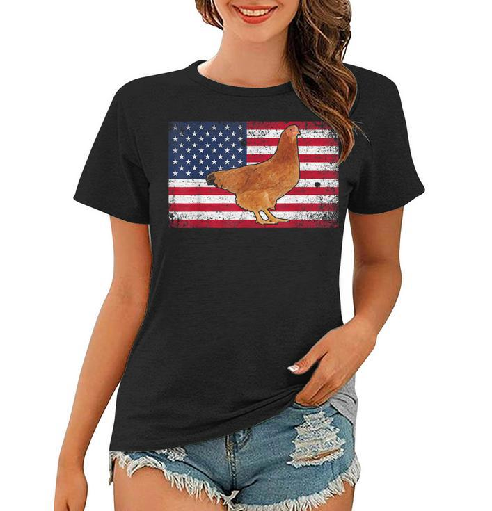 Farmer Dad 4Th Of July Patriotic  Chicken Daddy  Women T-shirt