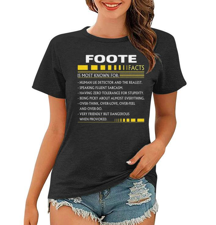 Foote Name Gift   Foote Facts Women T-shirt