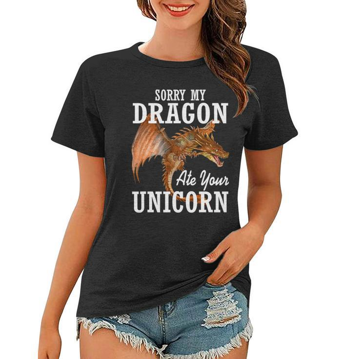 Funny Fire Dragon Asian Animal Gift Dragon Women T-shirt