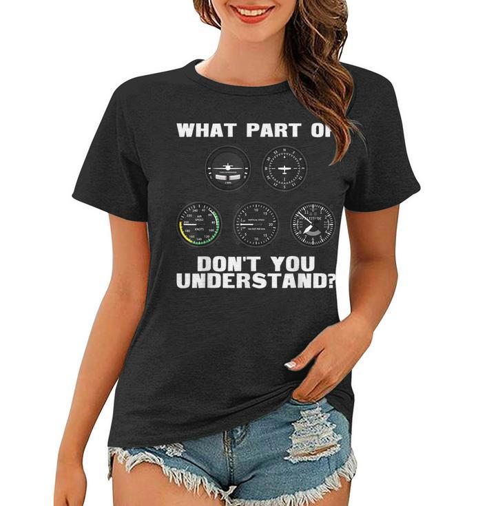 Funny Pilot Design For Men Women Airplane Airline Pilot  V2 Women T-shirt