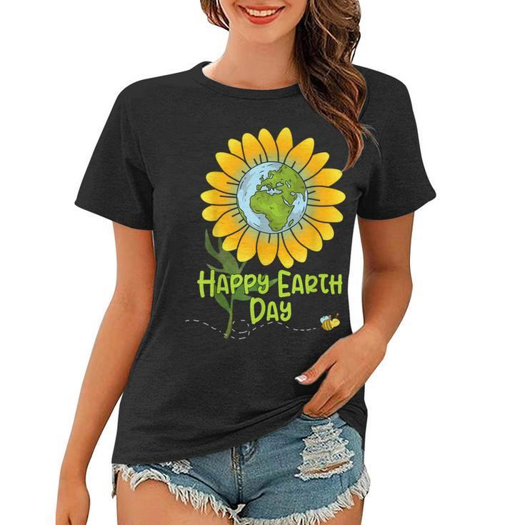 Happy Earth Day Every Day Sunflower Kids Teachers Earth Day  Women T-shirt