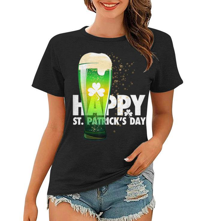 Happy Saint Patricks Day  Irish Green Shamrock Beer  Women T-shirt