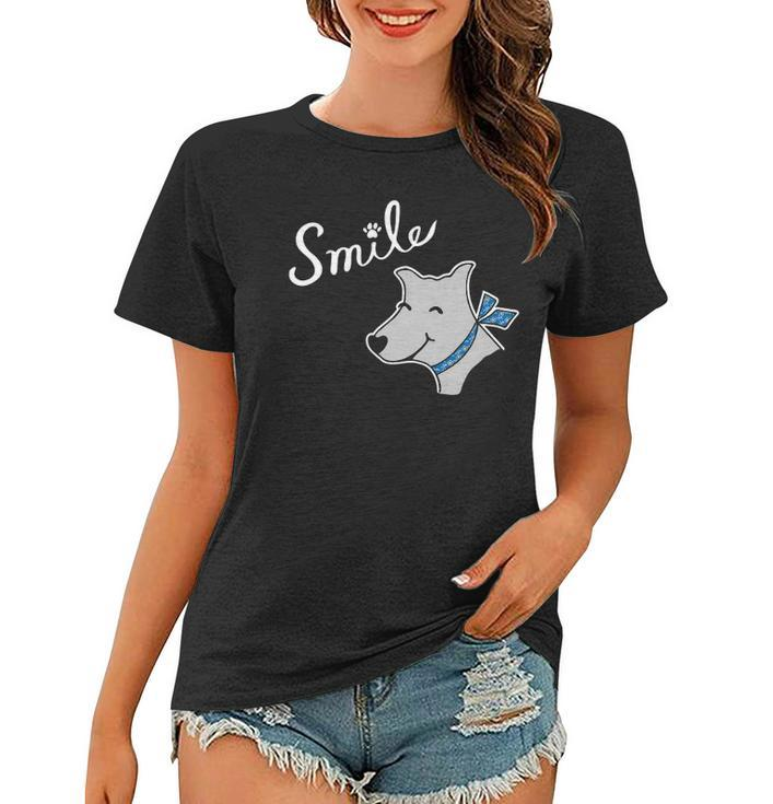 Happy Smile Dog Pet Lover Women T-shirt