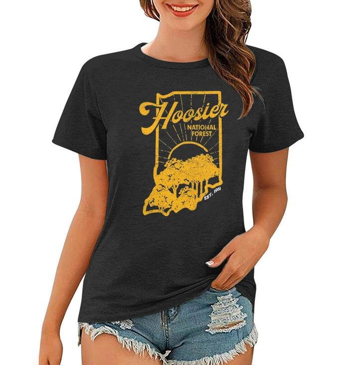 Indiana State Hoosier National Forest Retro Vintage Women T-shirt