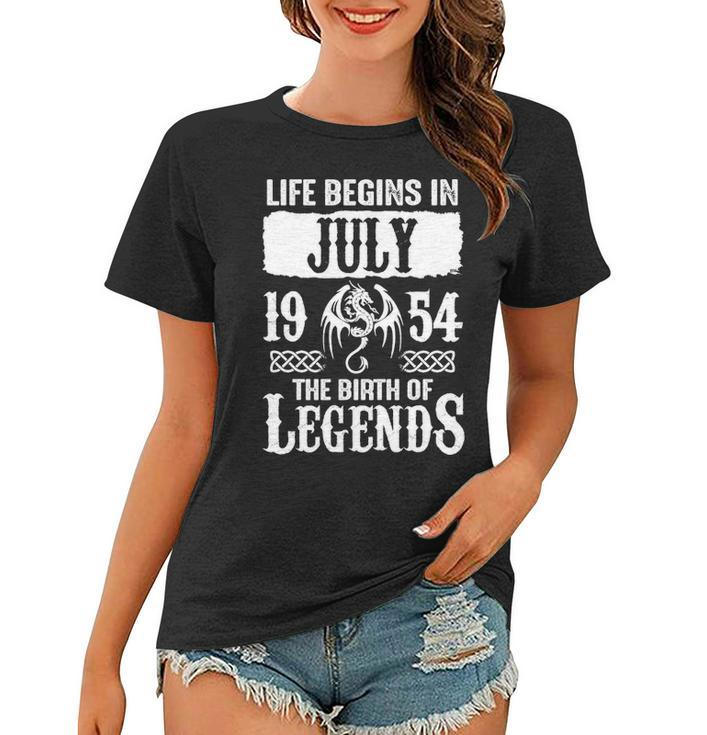 July 1954 Birthday   Life Begins In July 1954 Women T-shirt